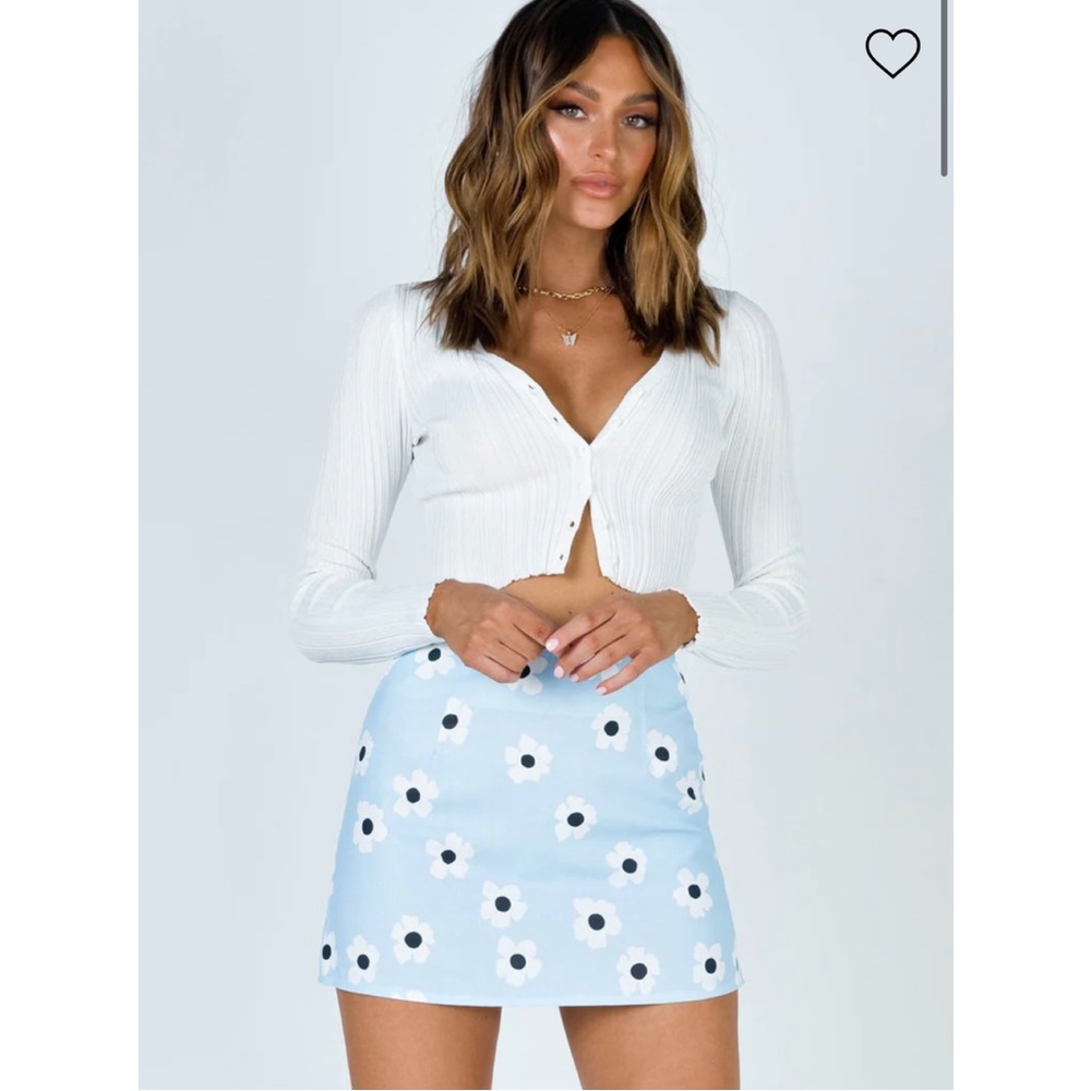 Princess Polly Shelly Blue Floral Mini Skirt